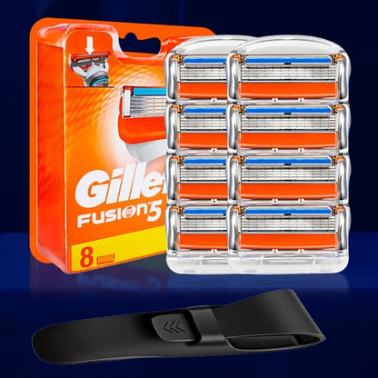 Original  Fusion 5 Men'S Razor Blades 5 Layers Safety Manual Shaving Head Anti-Friction Blade Beard Shaver Refills