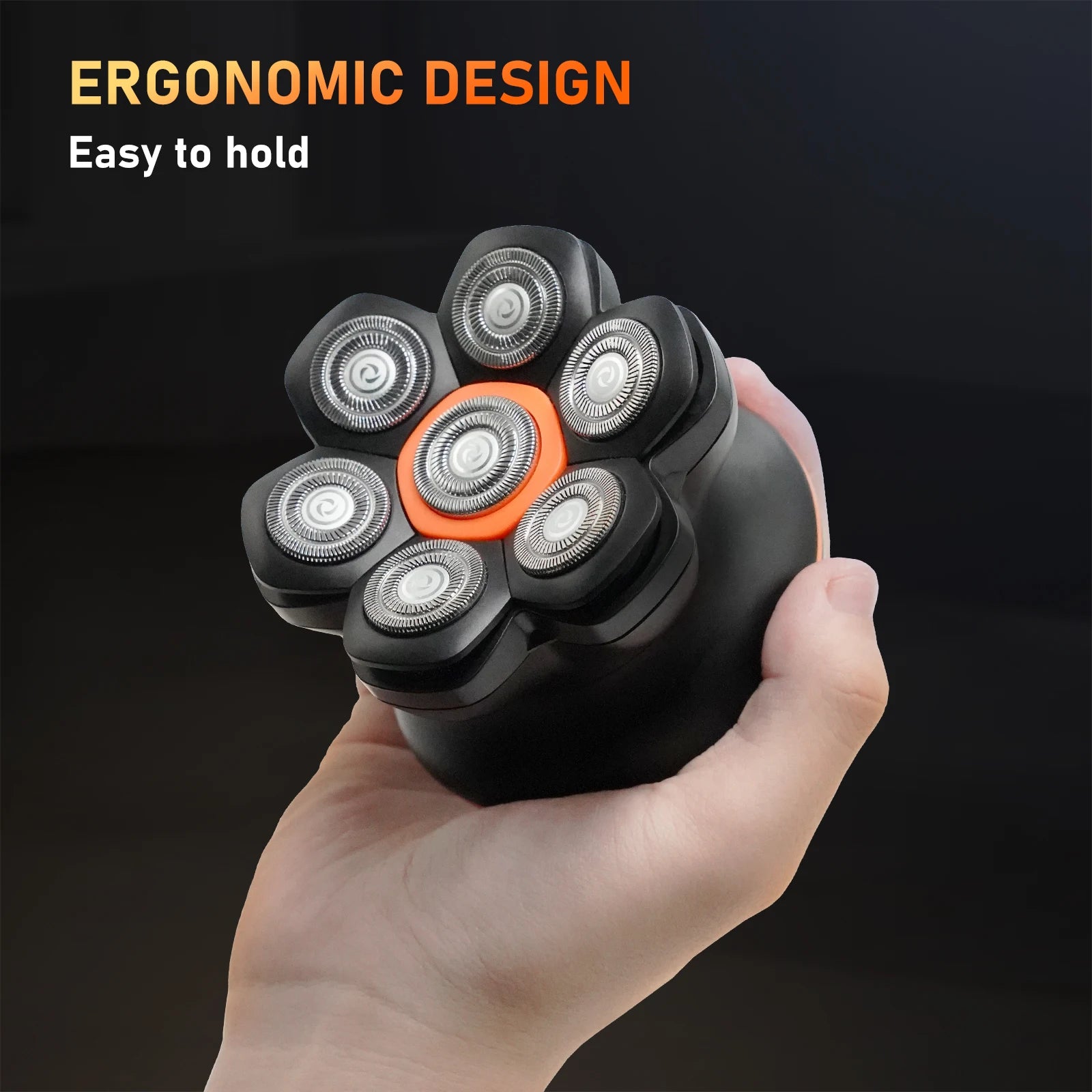 Afeitadora de Cabeza 7D: Eléctrica, Impermeable y Recargable para Calvos