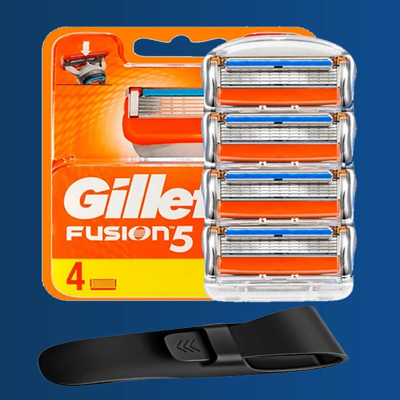 Original  Fusion 5 Men'S Razor Blades 5 Layers Safety Manual Shaving Head Anti-Friction Blade Beard Shaver Refills